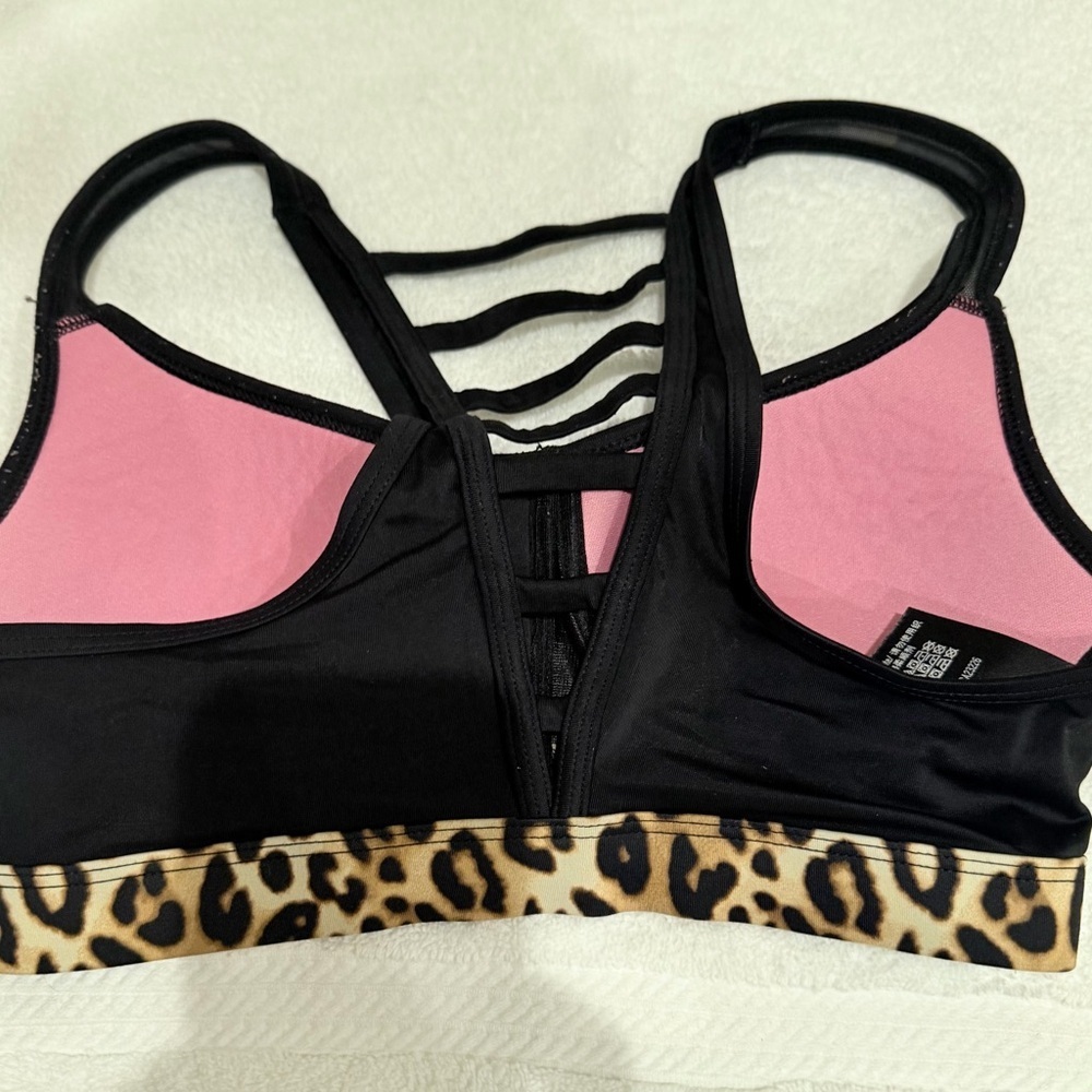 Victoria's Secret PINK brand Ultimate Push-Up Polka Dot Racerback Zip Bra XSmall - Picture 7 of 9
